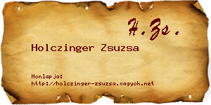 Holczinger Zsuzsa névjegykártya
